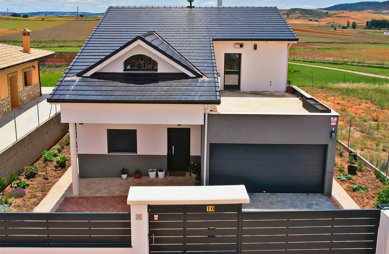 fachada passivhaus en Villar de Olalla